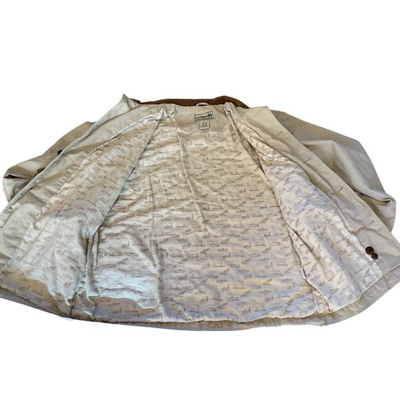 L.L. Bean Vintage Beige Barn Jacket/Chore Coat Wildlife Print Lining Corduroy XL - Picture 8 of 16